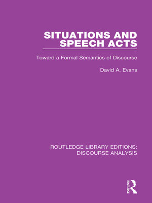 cover image of Situations and Speech Acts